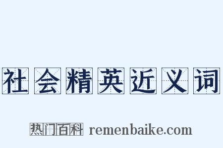 社会精英近义词是什么意思的图片